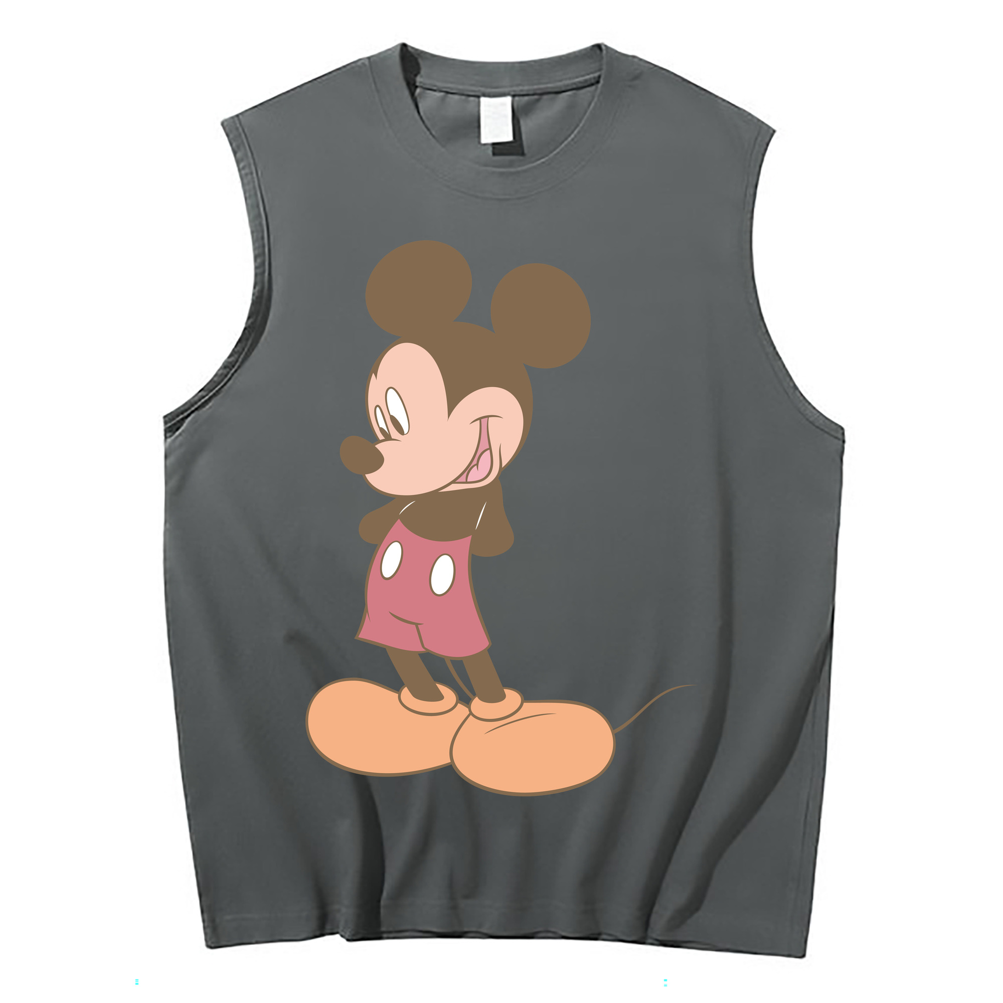 ミッキーマウス Mickey Mouse コットン100％タンクトップ（フロントプリント）